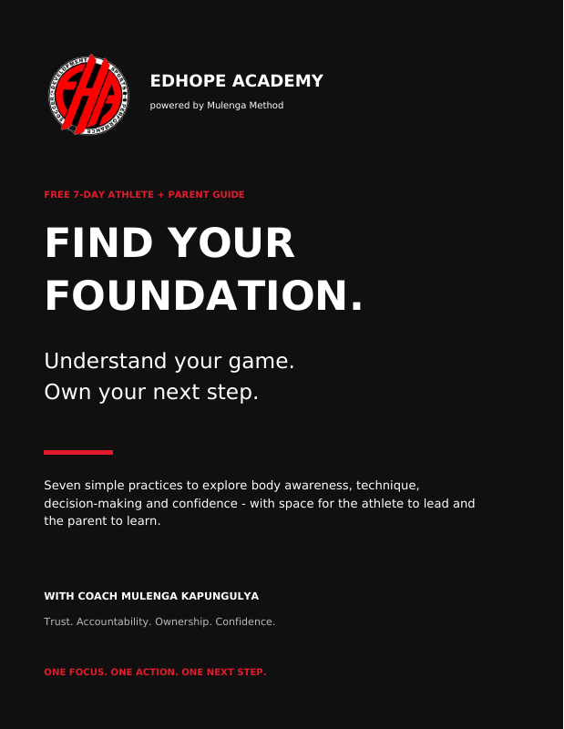 Cover of Find Your Foundation, the EdHope Academy seven-day athlete and parent guide